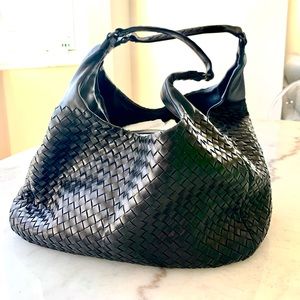 Authentic Black Bottega Veneta Campana Hobo